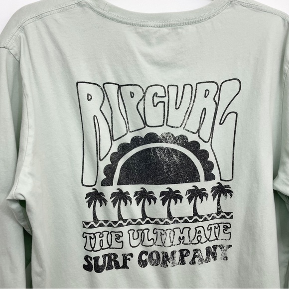 Rip Curl Tops - Ripcurl Womens XL Long Sleeve Graphic T-Shirt Ultimate Surf Company Green